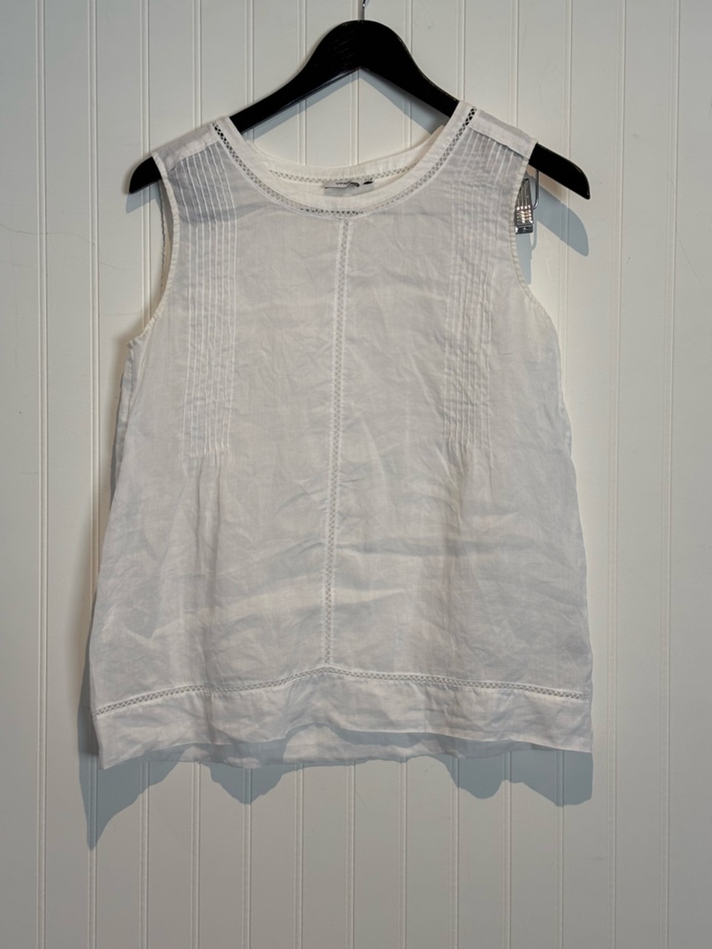 Vince  white linen tank blouse